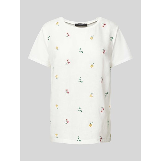 T-shirt z lnu z okrągłym dekoltem model ‘MAGNO’ ze sklepu Peek&Cloppenburg  w kategorii Bluzki damskie - zdjęcie 171447330