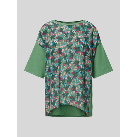 T-shirt z nadrukiem ze wzorem model ‘MALAGA’ ze sklepu Peek&Cloppenburg  w kategorii Bluzki damskie - zdjęcie 171447371