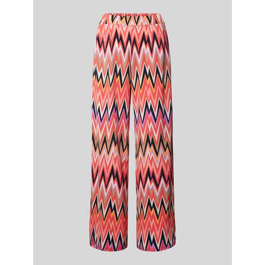 Spodnie z graficznym wzorem i wpuszczanymi kieszeniami ze sklepu Peek&Cloppenburg  w kategorii Spodnie damskie - zdjęcie 171447462