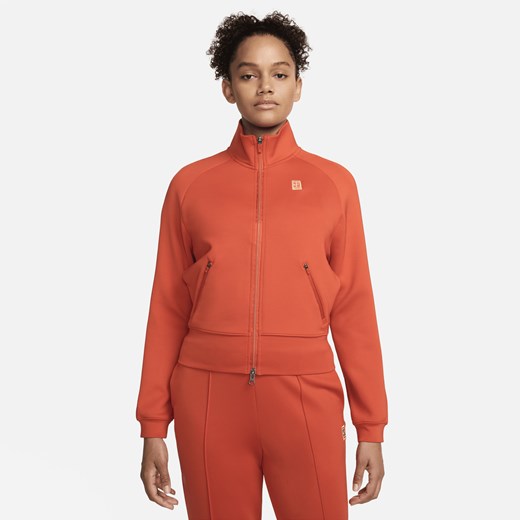Damska kurtka do tenisa z zamkiem na całej długości NikeCourt - Pomarańczowy Nike XL (EU 48-50) Nike poland