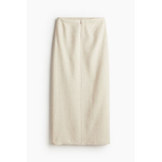 H & M - Elegancka spódnica maxi z diagonalu - Beżowy H & M 44 H&M