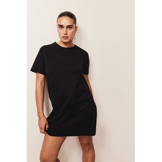H & M - Bawełniana sukienka T-shirtowa - Czarny ze sklepu H&M w kategorii Sukienki - zdjęcie 171448123