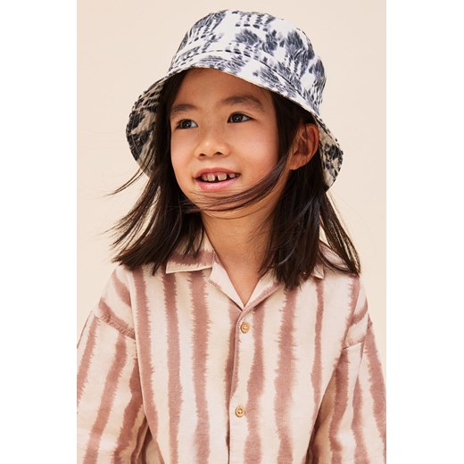 H & M - Kapelusz wędkarski z diagonalu w nadruki - Biały ze sklepu H&M w kategorii Czapki dziecięce - zdjęcie 171448140