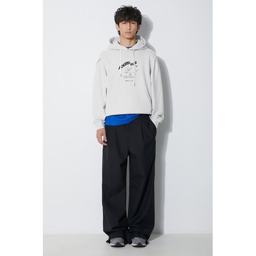 Ader Error bluza bawełniana Caner Logo Hoodie męska kolor szary z kapturem Ader Error XL PRM
