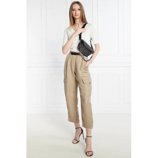 Marella SPORT Spodnie cargo GIADA | Relaxed fit | z dodatkiem lnu 40 Gomez Fashion Store
