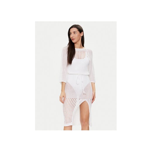 Melissa Odabash Sukienka plażowa Brooke Biały Regular Fit ze sklepu MODIVO w kategorii Odzież plażowa - zdjęcie 171453791
