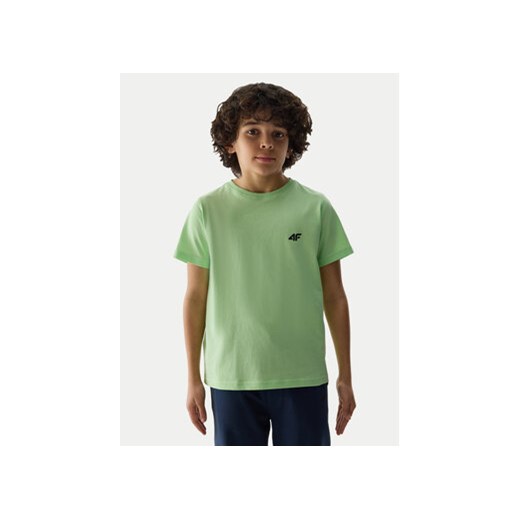 4F T-Shirt 4FJWSS24TTSHM1116 Zielony Regular Fit ze sklepu MODIVO w kategorii T-shirty chłopięce - zdjęcie 171454072