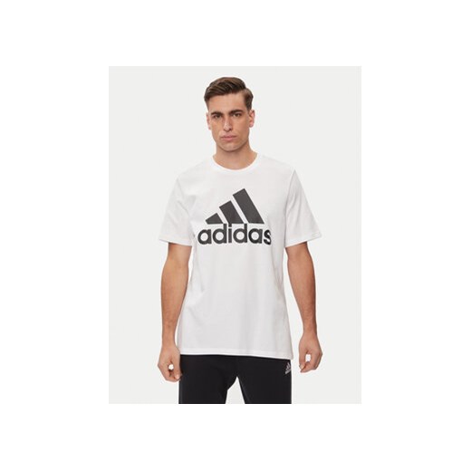 adidas T-Shirt Essentials Single Jersey Big Logo T-Shirt IC9349 Biały Regular Fit ze sklepu MODIVO w kategorii T-shirty męskie - zdjęcie 171454161