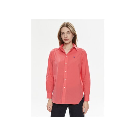 Polo Ralph Lauren Koszula Ls Ligh St 211916277007 Czerwony Regular Fit ze sklepu MODIVO w kategorii Koszule damskie - zdjęcie 171454331
