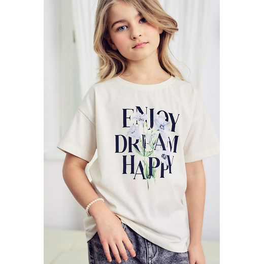 T-shirt dla dziewczynki - Enjoy, Dream, Happy- Lincoln&Sharks ze sklepu 5.10.15 w kategorii Bluzki dziewczęce - zdjęcie 171455394