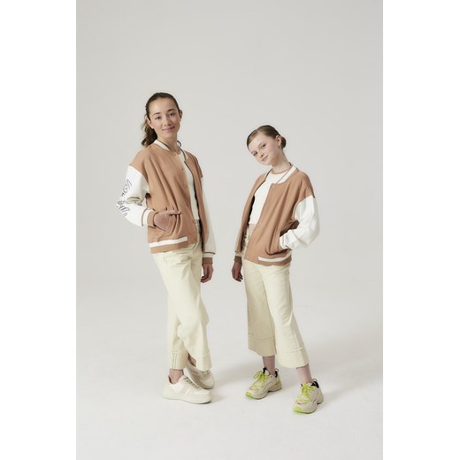 Brązowa kurtka bomberka dla dziewczynki - Lincoln&Sharks ze sklepu 5.10.15 w kategorii Kurtki dziewczęce - zdjęcie 171455402