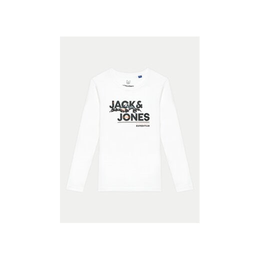 Jack&Jones Junior Bluzka Hunter 12221208 Biały Regular Fit Jack&jones Junior 128 MODIVO