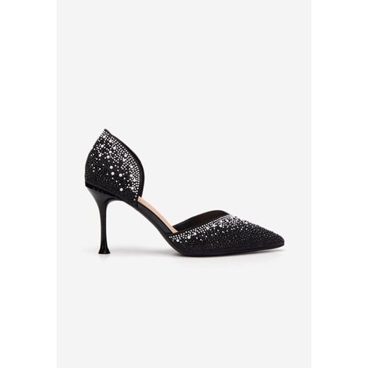 Czarne eleganckie szpilki Chrystal Zapatos 37 wyprzedaż Zapatos