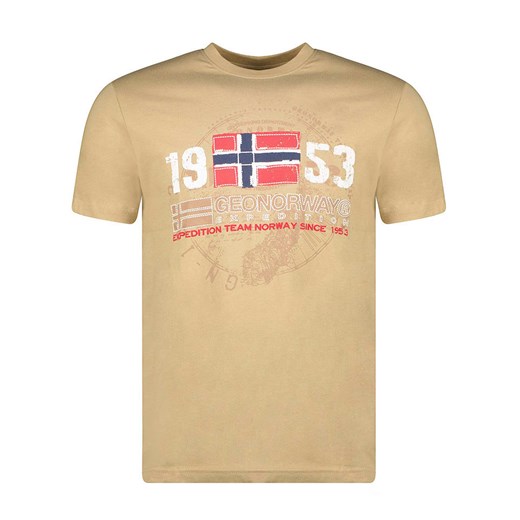 Geographical Norway Koszulka w kolorze beżowym ze sklepu Limango Polska w kategorii T-shirty męskie - zdjęcie 171458674