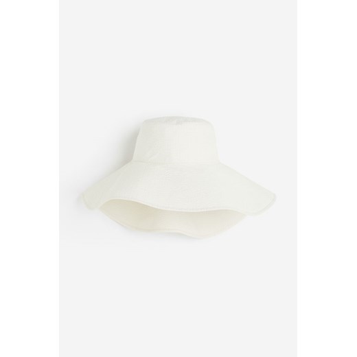 H & M - Bawełniany kapelusz wędkarski - Biały ze sklepu H&M w kategorii Kapelusze damskie - zdjęcie 171460032
