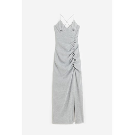 H & M - Brokatowa sukienka na ramiączkach - Srebrny H & M M H&M