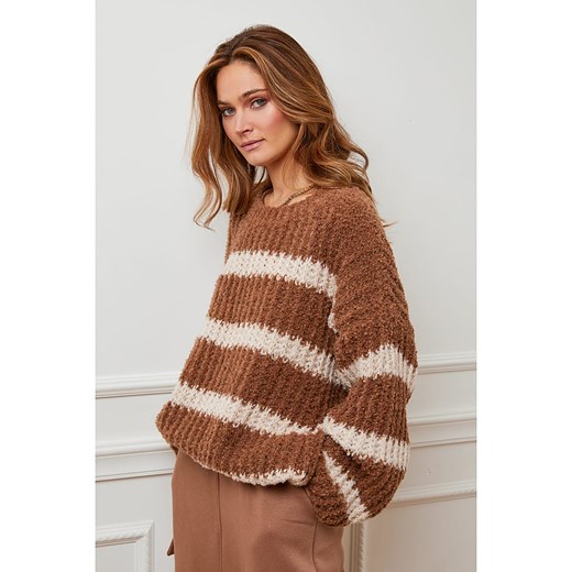 Joséfine Sweter &quot;Andalou&quot; w kolorze karmelowo-kremowym Joséfine M okazja Limango Polska