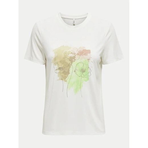 ONLY T-Shirt 15303212 Biały Regular Fit S MODIVO