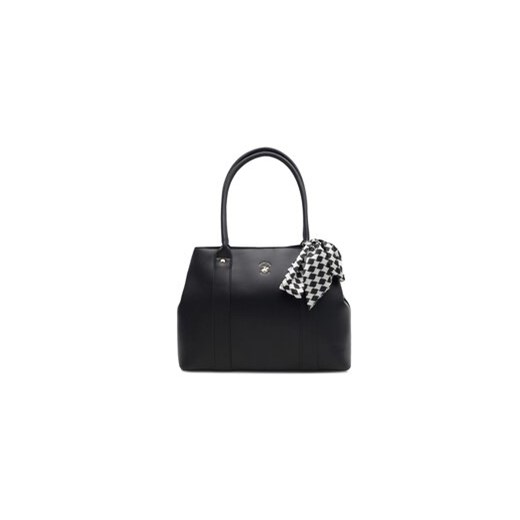 Shopper bag BEVERLY HILLS POLO CLUB elegancka czarna duża matowa 