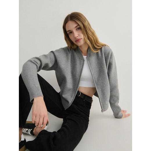 Reserved - Rozpinany sweter - jasnoszary ze sklepu Reserved w kategorii Swetry damskie - zdjęcie 171462330