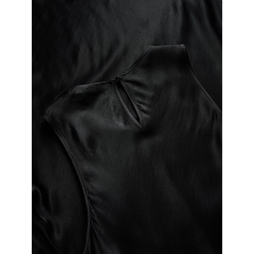 Reserved - Satynowa sukienka maxi z wiskozy - czarny Reserved S Reserved