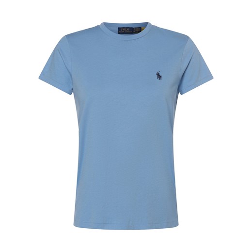 Polo Ralph Lauren T-shirt damski Kobiety Bawełna niebieski jednolity ze sklepu vangraaf w kategorii Bluzki damskie - zdjęcie 171474631