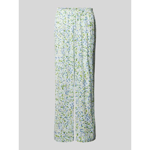 Spodnie materiałowe z szeroką nogawką i nadrukiem na całej powierzchni model ‘POVA’ ze sklepu Peek&Cloppenburg  w kategorii Spodnie damskie - zdjęcie 171475080