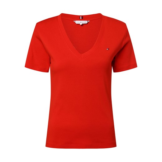 Tommy Hilfiger Koszulka damska Kobiety Bawełna czerwony jednolity ze sklepu vangraaf w kategorii Bluzki damskie - zdjęcie 171476461
