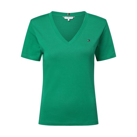 Tommy Hilfiger Koszulka damska Kobiety Bawełna zielony jednolity ze sklepu vangraaf w kategorii Bluzki damskie - zdjęcie 171476462