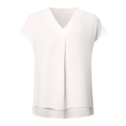 Opus Damska bluzka koszulowa - Feliso Kobiety Sztuczne włókno biały jednolity ze sklepu vangraaf w kategorii Bluzki damskie - zdjęcie 171476484