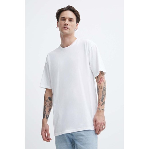 Vans t-shirt bawełniany 3-pack męski kolor biały gładki ze sklepu ANSWEAR.com w kategorii T-shirty męskie - zdjęcie 171477231