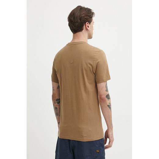 G-Star Raw t-shirt bawełniany męski kolor beżowy z nadrukiem XL ANSWEAR.com
