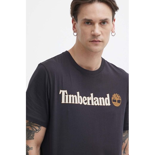 Timberland t-shirt bawełniany męski kolor czarny z nadrukiem TB0A5UPQ0011 ze sklepu ANSWEAR.com w kategorii T-shirty męskie - zdjęcie 171477353