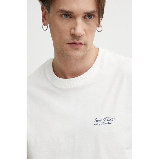 Marc O&apos;Polo t-shirt bawełniany męski kolor biały z nadrukiem 424208351544 XXL ANSWEAR.com