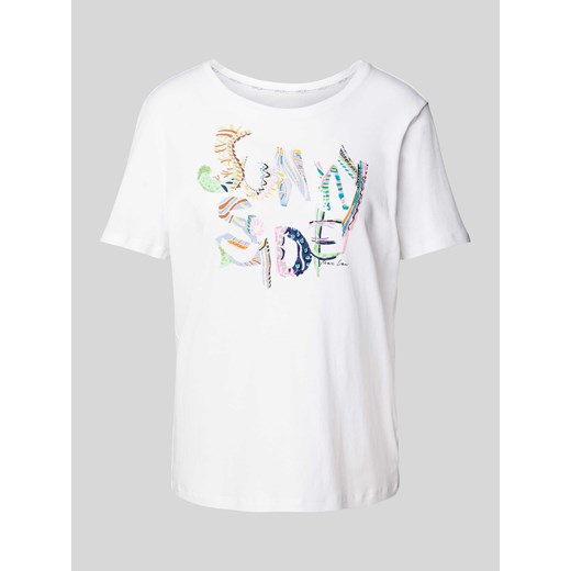 T-shirt z nadrukiem ze sloganem ze sklepu Peek&Cloppenburg  w kategorii Bluzki damskie - zdjęcie 171477692