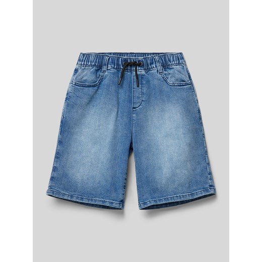 Szorty jeansowe o kroju relaxed fit z efektem znoszenia ze sklepu Peek&Cloppenburg  w kategorii Spodenki chłopięce - zdjęcie 171478183