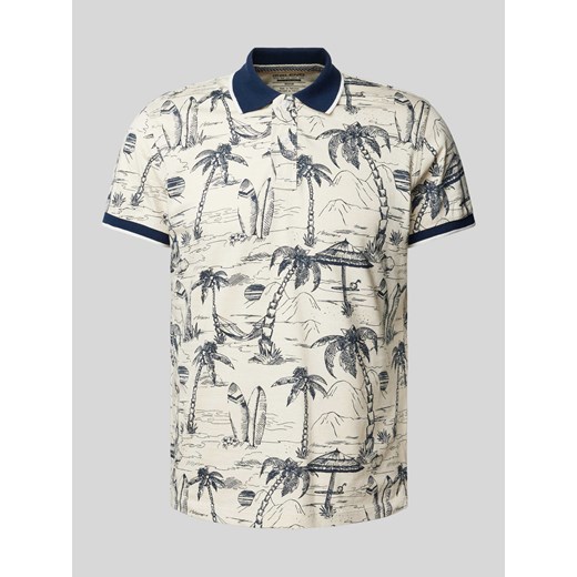 Koszulka polo we wzory na całej powierzchni ze sklepu Peek&Cloppenburg  w kategorii T-shirty męskie - zdjęcie 171478521