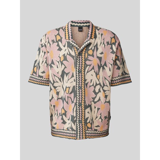 Koszula żakardowa o kroju relaxed fit z kwiatowym wzorem model ‘DUKE’ ze sklepu Peek&Cloppenburg  w kategorii Koszule męskie - zdjęcie 171478743
