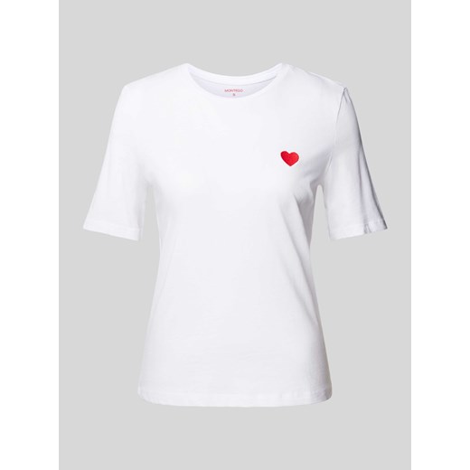 T-shirt z wyhaftowanym motywem ze sklepu Peek&Cloppenburg  w kategorii Bluzki damskie - zdjęcie 171478932