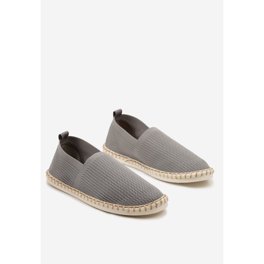 Espadryle męskie Born2be szare bez zapięcia