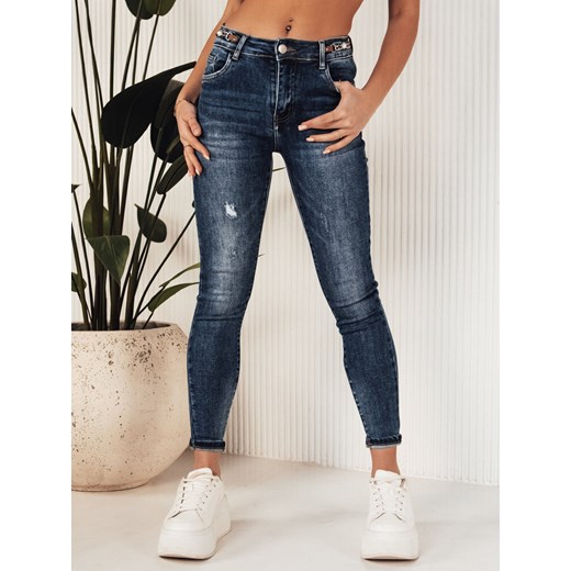 Spodnie damskie jeansowe BUSOT niebieskie Dstreet UY1907 ze sklepu DSTREET.PL w kategorii Jeansy damskie - zdjęcie 171480843