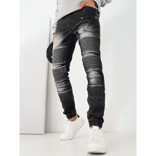 Spodnie męskie jeansowe joggery czarne Dstreet UX4222 ze sklepu DSTREET.PL w kategorii Spodnie męskie - zdjęcie 171480854