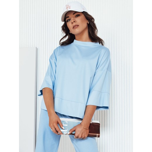 Bluzka damska CHARMA błękitna Dstreet RY2474 ze sklepu DSTREET.PL w kategorii Bluzki damskie - zdjęcie 171481051