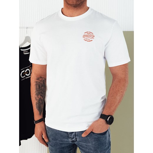 Koszulka męska z nadrukiem biała Dstreet RX5415 ze sklepu DSTREET.PL w kategorii T-shirty męskie - zdjęcie 171481494