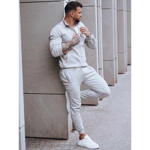 Bluza męska rozpinana bez kaptura szara Dstreet BX4109z Dstreet XXL DSTREET.PL