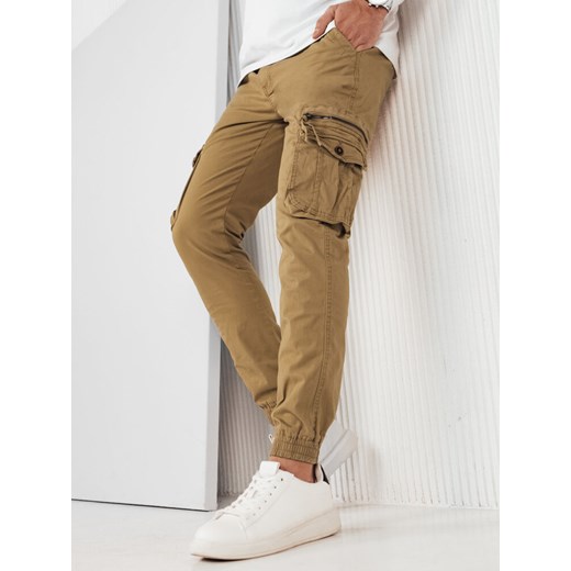 Spodnie męskie bojówki khaki Dstreet UX4180 ze sklepu DSTREET.PL w kategorii Spodnie męskie - zdjęcie 171481561