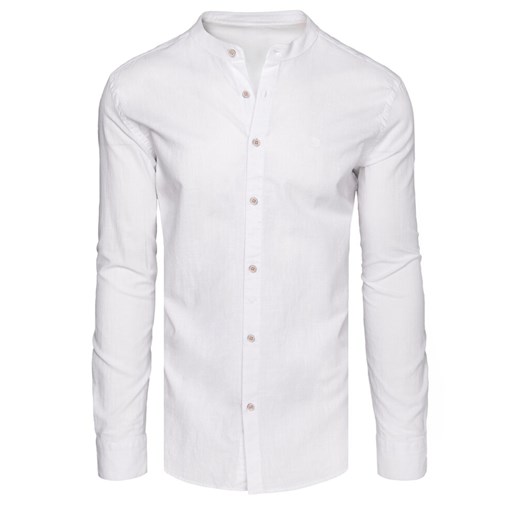 Koszula męska biała Dstreet DX2574 ze sklepu DSTREET.PL w kategorii Koszule męskie - zdjęcie 171481581