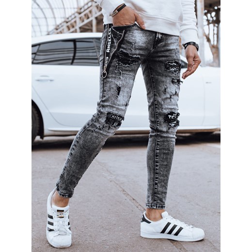 Spodnie męskie jeansowe czarne Dstreet UX4322 ze sklepu DSTREET.PL w kategorii Jeansy męskie - zdjęcie 171481680