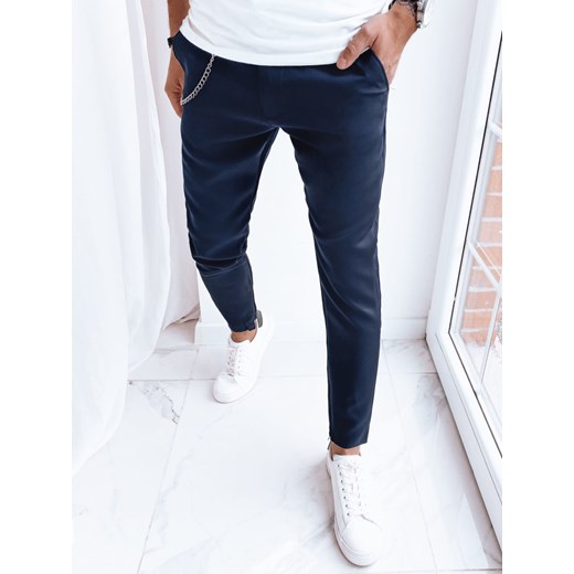 Spodnie męskie casual ciemnogranatowe Dstreet UX4010 ze sklepu DSTREET.PL w kategorii Spodnie męskie - zdjęcie 171481721