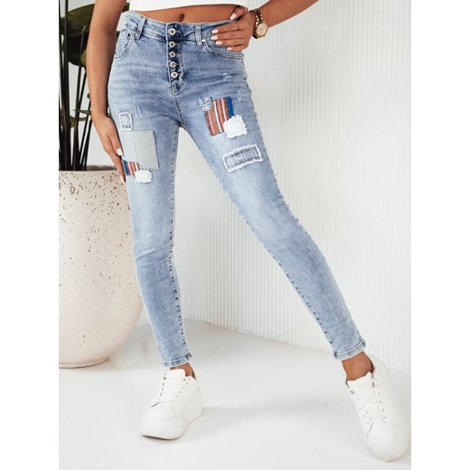 Spodnie damskie jeansowe LALUNA niebieskie Dstreet UY1865 ze sklepu DSTREET.PL w kategorii Jeansy damskie - zdjęcie 171481752